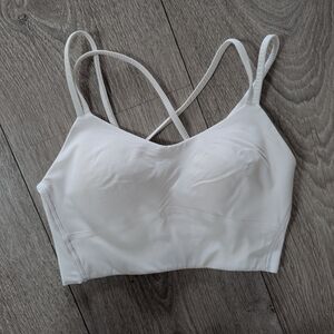 Lululemon Athletica White Cross-Back Bralette